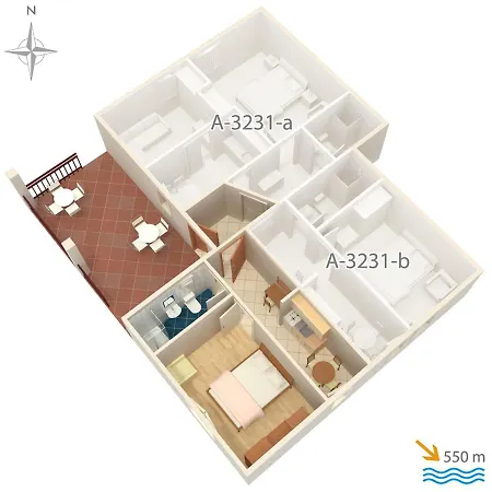 Lägenhet Krk 3231c *